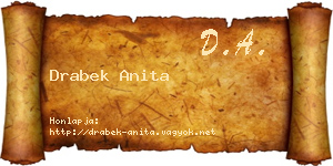 Drabek Anita névjegykártya